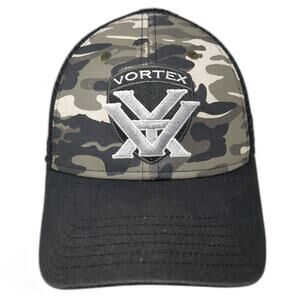 Vortex Snapback Trucker Hat Multi One Size Adjustable Embroidered Mesh Back Camo